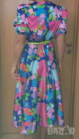 Сатенена нова рокля с колан, снимка 9 - Рокли - 37393620