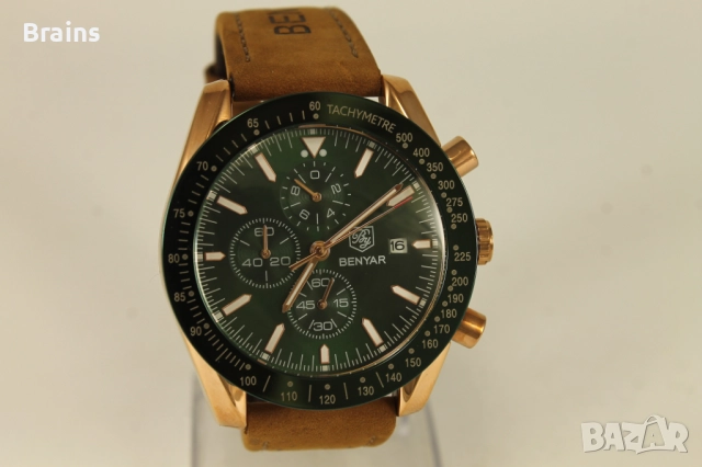 НОВ Мъжки Ръчен Часовник BENYAR CHRONOGRPAH Quartz, снимка 3 - Мъжки - 52827195