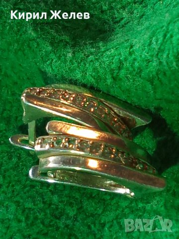 ПРЕКРАСНИ ДИЗАЙНЕРСКИ СРЕБЪРНИ СКЪПОЦЕННИ ОБЕЦИ РОДИРАНО СРЕБРО 925 с ФАСЕТИРАН ЦИРКОНИЙ 34389