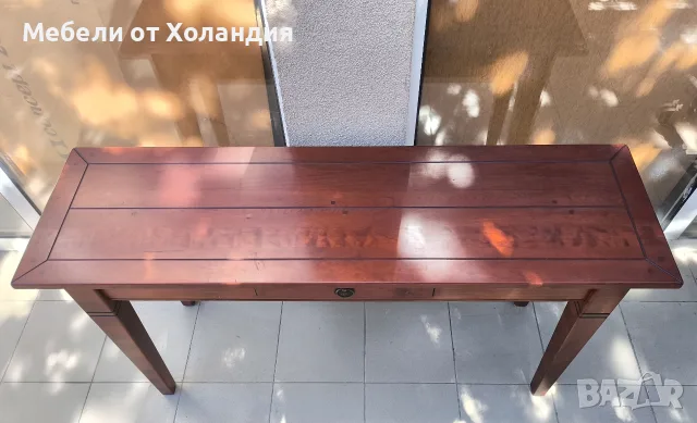 Конзолна маса от масив с чекмедже, снимка 3 - Маси - 56001882