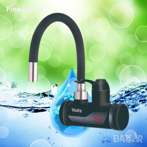 Нагревател за вода Voltz - За стена или плот, 3300W, Черен, снимка 5 - Бойлери - 52042333