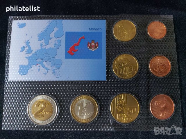 Пробен Евро сет - Монако 2010 , 8 монети , снимка 2 - Нумизматика и бонистика - 44265501