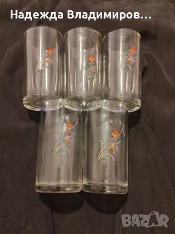 Три комплекта стъклени чаши , снимка 2 - Чаши - 48579152