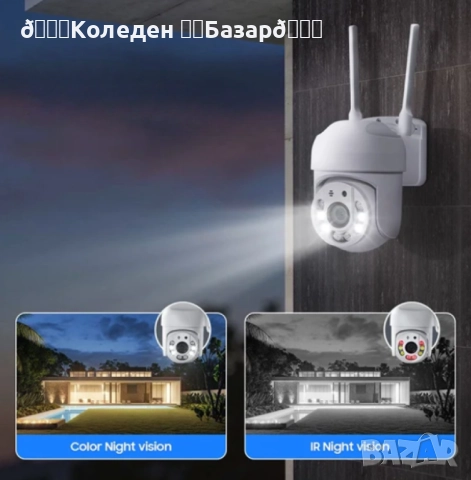 Wi Fi камера 1080P с връзка за PC, IOS, Android и нощен запис /Резолюция: 2MPX; Вграден микрофон; , снимка 4 - Камери - 52711688