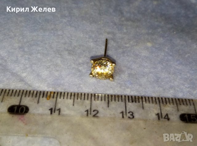 СТРЕБЪРНА ОБЕЦА с ГОЛЯМ ЮВЕЛИРНО ФАСЕТИРАН БЛЕСТЯЩ ПЛАНИНСКИ КРИСТАЛ 39945, снимка 6 - Обеци - 42404168