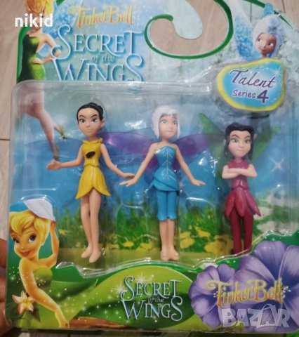 3 бр феи Зън зън камбанките Tinkerbell в кутия фигурки PVC за игра и украса торта топер