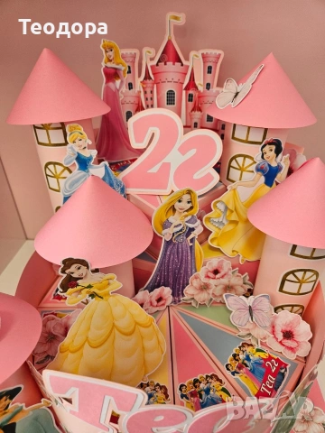 Картонена торта Дисни принцеси, снимка 2 - Други - 54295325