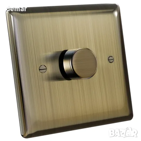 Zigtiger LED Димер: за LED/Халоген, 1 Клавиш, 3-100W, Без Неутрален, Античен Месинг