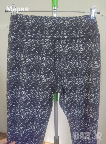 Чисто Нов Л размер Дамски Спортен Еластичен Клин Висока Талия Черен Бял Шарен Пепко Pepco Beloved, снимка 9 - Спортни екипи - 39698566