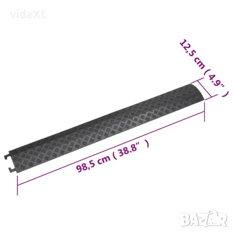 vidaXL Защитни рампи за кабели 2 бр 98,5 см черни, снимка 9 - Кабели - 56146171