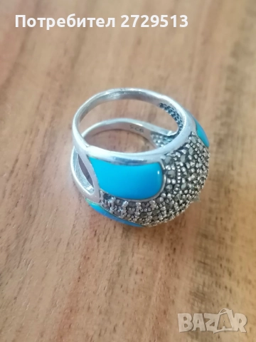  Сребърен пръстен, снимка 18 - Пръстени - 52186555