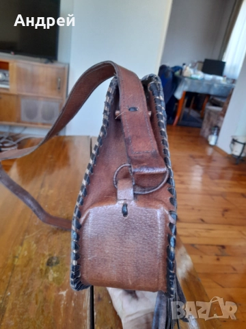 Стара дамска кожена чанта #28, снимка 4 - Други ценни предмети - 51945560