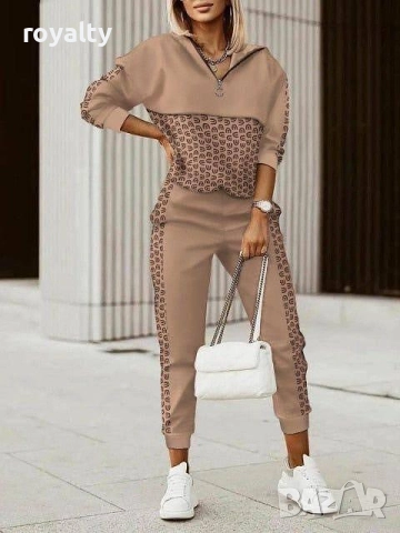 Дамски бежов ежедневен екип 