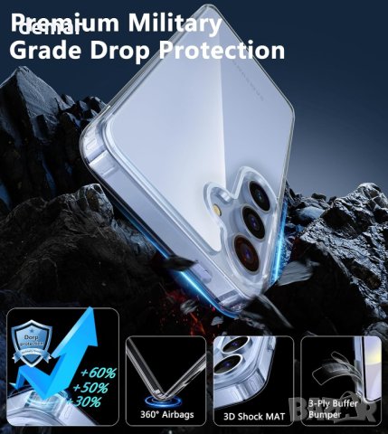 Калъф FNTCASE за Samsung Galaxy S24-Plus прозрачен военен удароустойчив , снимка 5 - Калъфи, кейсове - 44166644