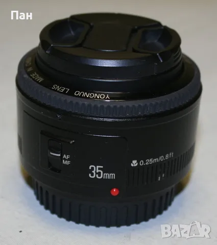 Обектив Yongnuo AF 35mm F2 за Canon, снимка 2 - Обективи и филтри - 55709983