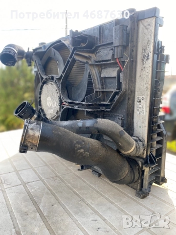 Перка охлаждаща радиатор воден климатик интеркулер БМВ е60/е61, снимка 2 - Части - 52990928