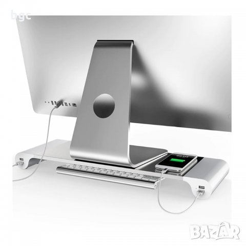 Алуминиева Стойка за Лаптоп/Монитор за Бюро Apple iMac  / Лаптоп MacBook Pro AiR за работно бюро, снимка 15 - Монитори - 26023287