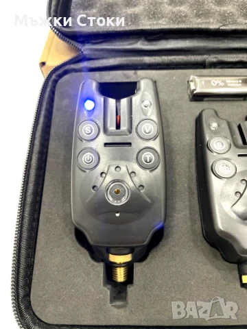 3 Броя Сигнализатори за риболов с кожен калъф, снимка 9 - Такъми - 50725516