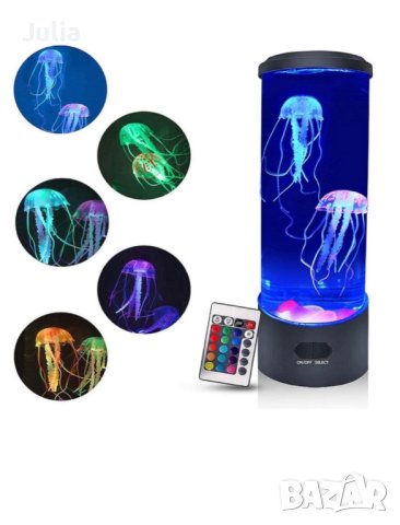 Нощна лампа настолна LED с медузи