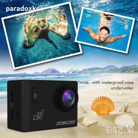 Екшън Камера SOOCOO C30R 4K WiFi, снимка 8 - Камери - 52369673