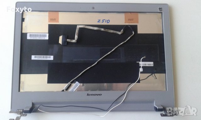 Lenovo Z510 - капак с безела+панти+LSD кабел, снимка 2 - Части за лаптопи - 29440529
