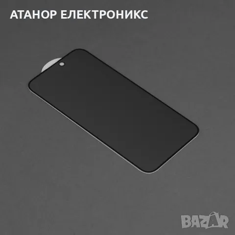 Удароустойчив Privacy протектор Iphone 15 Pro max, снимка 2 - Фолия, протектори - 47879856