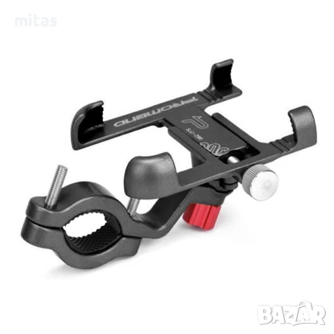 Универсална стойка за телефон, Алуминиева, Регулируема 360°, Велосипед