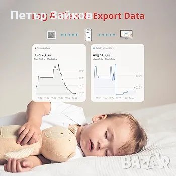 Вътрешен термометър SwitchBot Хидрометър , снимка 2 - Друга електроника - 42608171