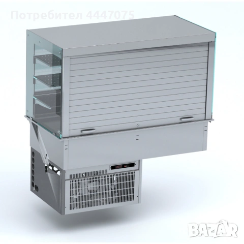 Сладкарска витрина за вграждане 4/1, с ролетна врата, вентилирана, 1190 W