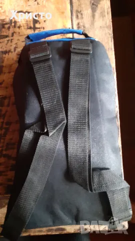 раница от плътен промазан плат, чисто нова внос от Холандия, синьо/черна, снимка 4 - Раници - 48743404