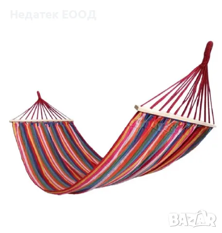 Двоен хамак, Многоцветен, 200x150 см., снимка 2 - Градински мебели, декорация  - 50386958
