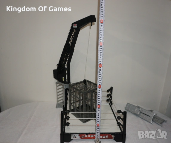 Рядък Кеч Ринг с Кеч Клетка WWE Crash Cage Wrestling Ring Playset Seat Launchers, снимка 11 - Колекции - 54275310
