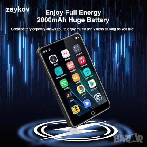 MP3 плейърът ZAQE интегрира Bluetooth и WiFi, снимка 3 - Друга електроника - 53889724