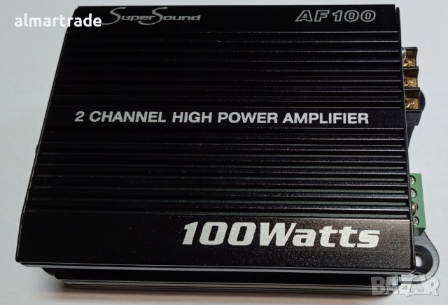 Усилвател за кола SuperSound AF100, 2 канала, RMS 2x20W, 4ohm