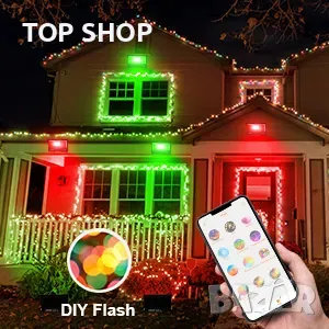 ILC Смарт RGB LED прожектор 30W Димируем с приложение,Външен прожектор с памет/IP66 Водоустойчив, снимка 10 - Прожектори - 49308504