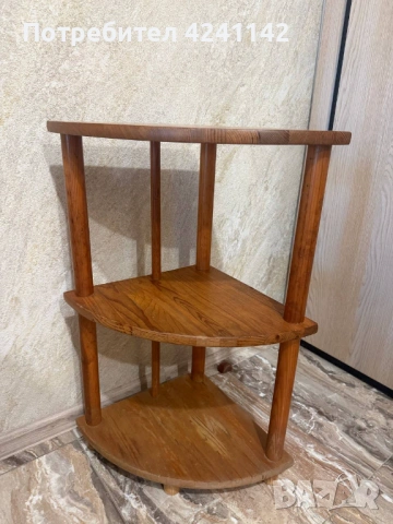 Дървени ъглови рафтове 2бр., снимка 5 - Етажерки - 54096686