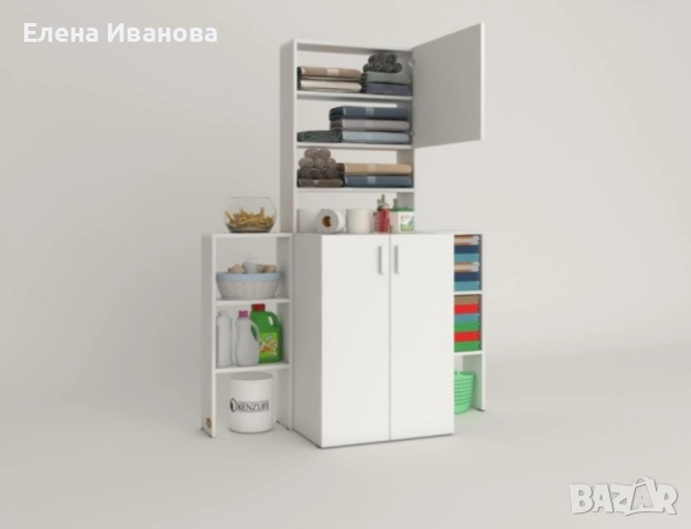 Шкаф за пералня (Доставка на всяка страна в България), снимка 2 - Шкафове - 52337744