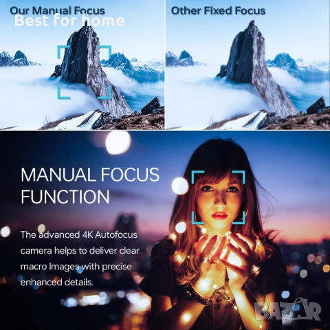 4K цифров фотоапарат, 56MP широкоъгълна камера + макро обектив, 18X цифрово увеличение с WiFi , снимка 7 - Камери - 54131972