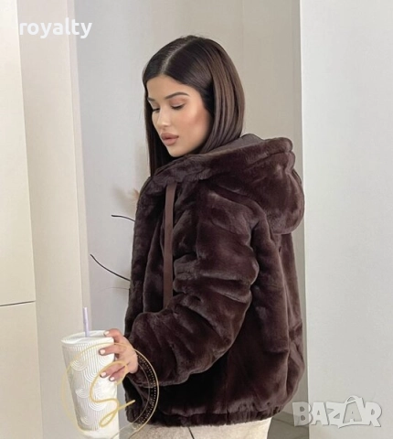 КАФЯВО ПУХКАВО ЯКЕ, снимка 3 - Якета - 52648271