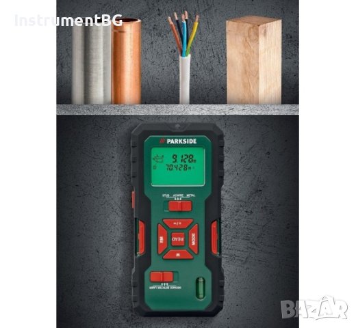 Мултифункционален детектор с лазерна ролетка Parkside PMML 5 A2 , снимка 3 - Измервателни инструменти - 44184184