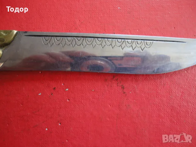 Невероятен нож каракулак гравюри рог 4 , снимка 2 - Ножове - 48352779