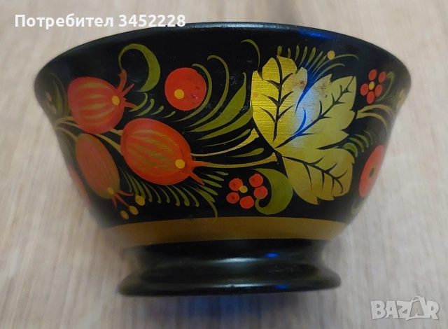 купички два броя хохлома Русия за ценители отлични , снимка 2 - Антикварни и старинни предмети - 52698266