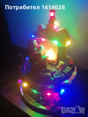 Дядо Коледа пред камината -  музикална и LED сцена на MAGIC VILLAGЕ, снимка 6 - Декорация за дома - 42784883