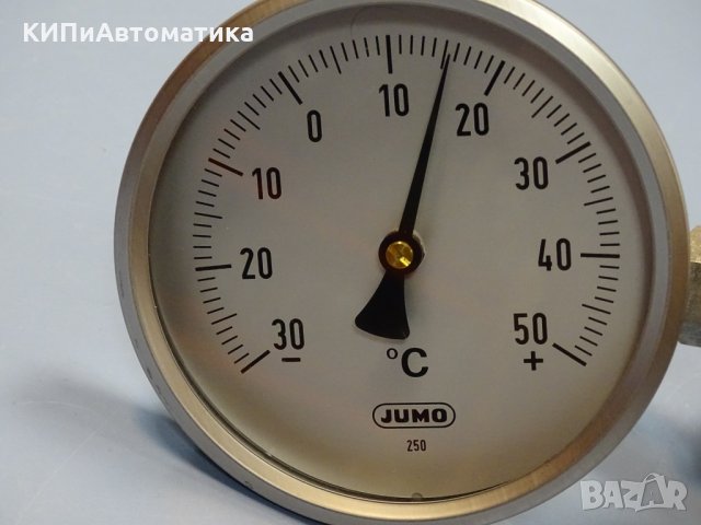 биметален термометър JUMO immersion thermometer ф100mm, -30/+50°C, L-100mm, снимка 2 - Резервни части за машини - 35228784