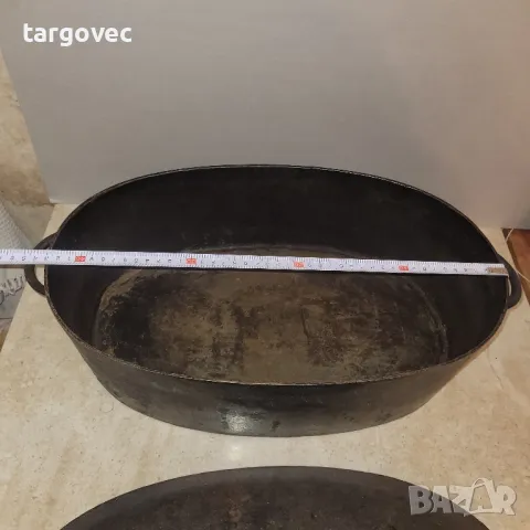 огромен старинен чугунен съд за печене, снимка 3 - Антикварни и старинни предмети - 48494906