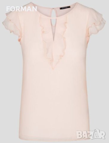 ИЗКЛЮЧИТЕЛНО КРАСИВА блуза в цвят крем, снимка 1 - Тениски - 40615634
