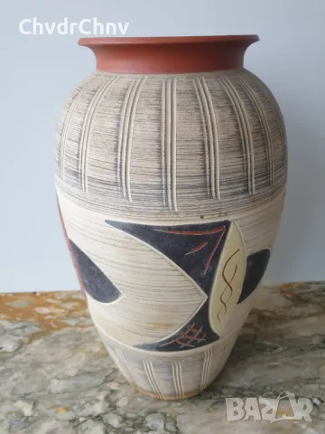 41см-5кг Havelland керамична ваза/голяма стара немска декоративна ваза, снимка 3 - Вази - 48787746