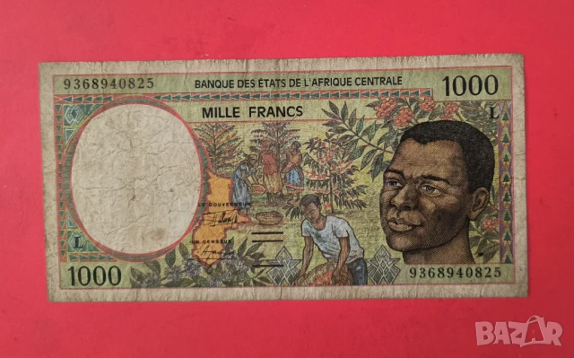 1000 франка 1993 Централна Африка Габон