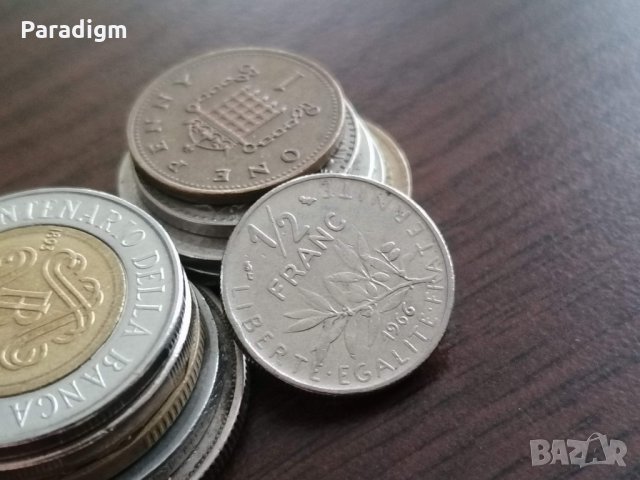 Монета - Франция - 1/2 (половин) франк | 1966г., снимка 1 - Нумизматика и бонистика - 35445745