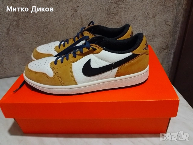 Nike Air Jordan 1 Retro Low OG "Rookie of the Year".естеств.кожа #42.5 стелка 270 мм се, снимка 4 - Маратонки - 54346508